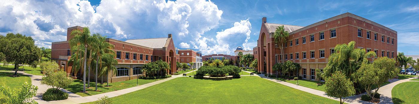 Photo of the academic quad on campus